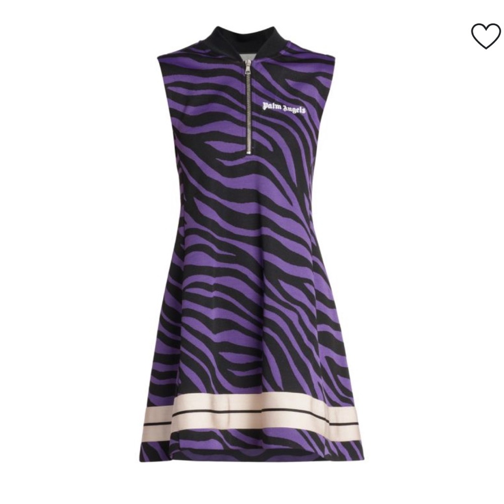 Palm Angels Purple Zebra Mini Dress